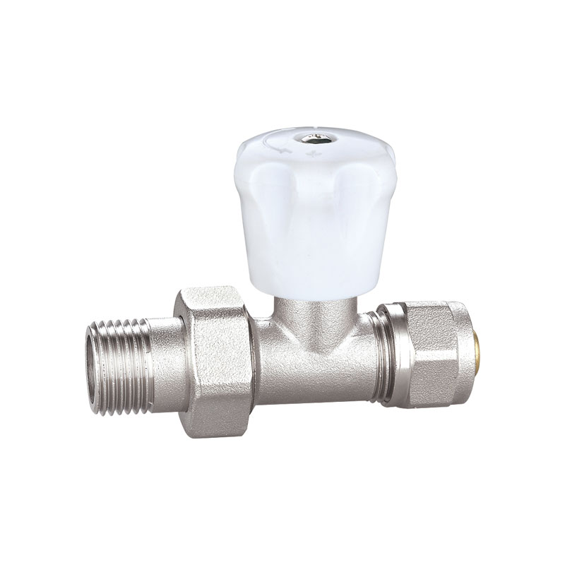 Válvula de radiador de cabo de plástico branco tipo reto AMT-4020