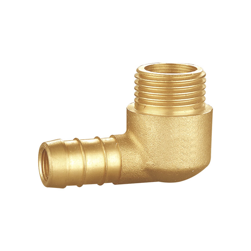 Encaixe de conector de tubo de cotovelo macho de latão de 90 graus AMT-9037
