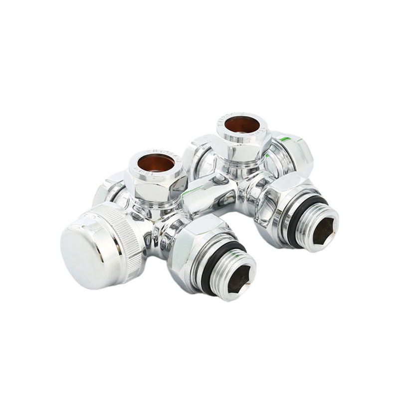 Válvula de radiador manual em latão cromado AMT-4036