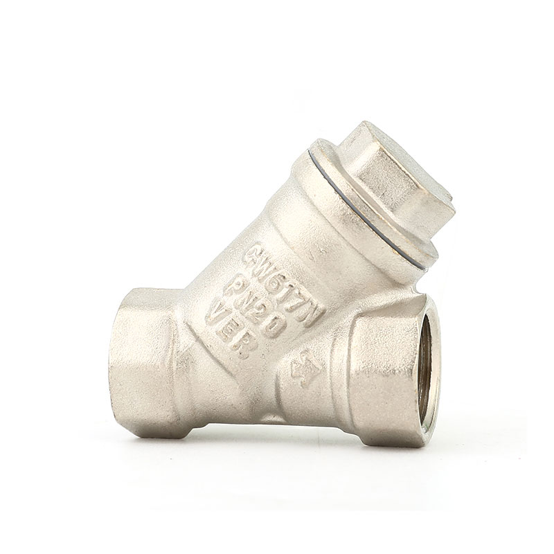 Válvula de retenção de filtro tipo y de latão cromado AMT-8003A